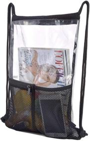 img 4 attached to 🎒 Transparent Clear Bag Backpacks: Ideal See-Through Daypacks for Casual Use