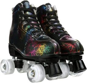 img 3 attached to 🎉 YYW High-top Roller Skates: Adjustable Double Row Skates for Indoor and Outdoor Use