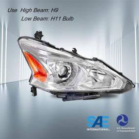 img 3 attached to 🔦 High-Quality Headlight Assembly Projector for Nissan Altima Sedan 13-15 - Driver and Passenger Side