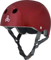 triple standard liner skateboarding helmet logo