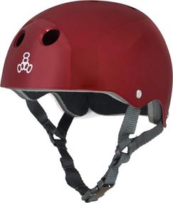 img 4 attached to Triple Standard Liner Skateboarding Helmet