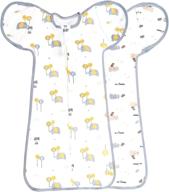 🐶 naffic 2 pack transitional swaddle sack: arms up, arms in/out baby transition swaddle sack, pure cotton – tiny elephants & tiny dogs logo