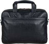 ben sherman top zip laptop portfolio briefcase: sleek & stylish, black, perfect for any size logo