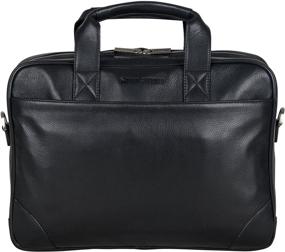 img 4 attached to Ben Sherman Top Zip Laptop Portfolio Briefcase: Sleek & Stylish, Black, Perfect for Any Size