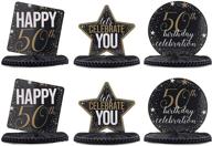 50th birthday honeycomb centerpieces pack logo
