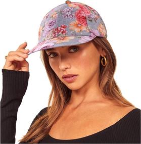 img 4 attached to 🐆 Leopard Print Cotton Baseball Cap for Women and Girls - Adjustable Back with Matching Hoop Earrings