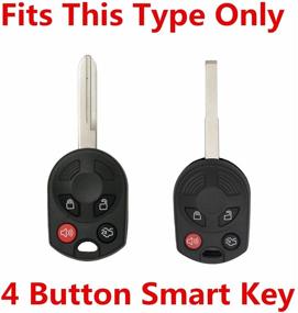 img 1 attached to Protective Silicone Cover Case for Ford Lincoln Mercury Keyless Remote – Fits OUCD6000022 164-R8046 164-R7040 CWTWB1U722