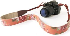 img 3 attached to 📷 Adjustable Vintage Orange Floral Camera Strap Neck Shoulder Belt for Women/Men - Nikon/Canon/Sony/Olympus/Samsung/Pentax DSLR/SLR