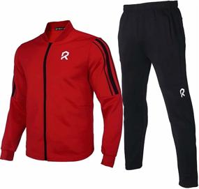 img 4 attached to Tracksuit Heavyweight Athletic Sweatsuits Charcoal Sports & Fitness in Team Sports
