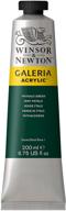 🎨 winsor & newton galeria acrylics - phthalo green - 200ml tube: vibrant and professional grade acrylic paint logo