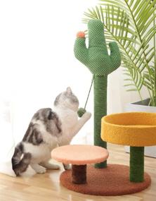 img 2 attached to The Ultimate Cactus Cat Climbing Frame: Sisal Scratching Posts, Fluffy Sheep Design, Cat Ball Toy, and More!