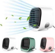 🌬️ 3-in-1 portable air conditioner: usb mini fan with evaporative cooling & humidifier - ideal for home, office, and camping (green) logo