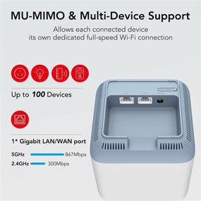 img 2 attached to 🌐 Система Mesh Wi-Fi TCL: мощное покрытие гигабитной сети для до 100 устройств - бесперебойный беспроводной усилитель для всего дома (3 шт.)