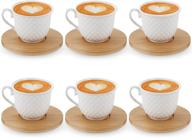 ☕️ espresso porcelain saucers and demitasse cups set for cappuccino logo