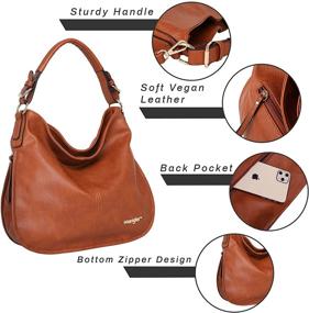 img 3 attached to Crossbody Leather Shoulder Handbags Adjustable Women's Handbags & Wallets for Hobo Bags