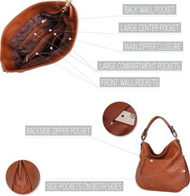img 1 attached to Crossbody Leather Shoulder Handbags Adjustable Women's Handbags & Wallets for Hobo Bags