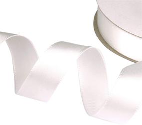 img 2 attached to 🎀 25 Yards Roll of 1/2 inch White Craft Satin Ribbon - Ideal for Gift Wrapping, Weddings, Hair Accessories, Dresses, Blanket Edging, Crafts, Bows, Ornaments, and More