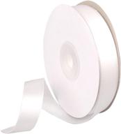 🎀 25 yards roll of 1/2 inch white craft satin ribbon - ideal for gift wrapping, weddings, hair accessories, dresses, blanket edging, crafts, bows, ornaments, and more logo