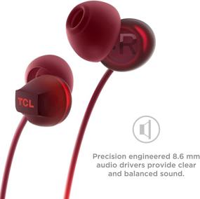 img 3 attached to 🎧 TCL SOCL300BT Беспроводные Bluetooth наушники-затычки: Изоляция шума, воспроизведение 17 часов, встроенный микрофон - закатный оранжевый