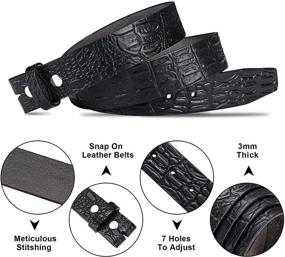 img 2 attached to HJONES Leather Buckle Silver Without Men's Accessories for Belts