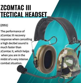 img 3 attached to 【Z-TAC Official Store】 Z-Tactical Comta III Headset Headset（Z051-MC） U94 PTT Kenwood Push To Talk（Z113-KEN） Noise Reduction Headphone Walkie Talkie Dual PTT For Military Radio