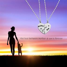 img 1 attached to 💕 Cherish the Bond: Mother & Son Necklace Set for Two – Matching Jewelry Gift