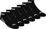 🧦 puma men's extended size quarter crew socks (6-pack) – perfect fit for larger feet! логотип