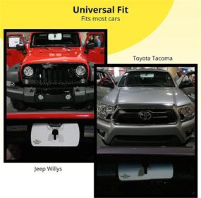 img 1 attached to 🌞 Universal Clip On SunStop Sun Visor for Car Mirrors – Windshield Sun Glare Car Visor – Sun Visor Extender Sun Blocker for Car Mirrors – Automotive Sun Protection Visor in Charcoal
