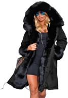 🧥 aox women's winter coat with faux fur hood - thicken warm casual plus size outdoor jacket parka logo