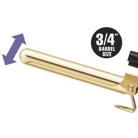 img 1 attached to 🔥 HOT TOOLS Professional 24K Gold Marcel Curling Iron/Wand, 3/4 inch: Create Effortless Curls with Precision and Style