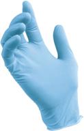 🧤 firm grip blue nitrile disposable gloves 100 pack - latex-free, powder-free for superior hand protection logo