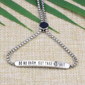 img 3 attached to 💪 Empowering Cancer Survivor Bracelet: Adjustable Stainless Steel Chain Link Jewelry for Inspirational Motivation and Encouragement