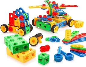 img 3 attached to Ultimate Fun and Creativity with Play22 Building Blocks 104 Set!