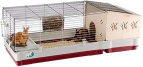 img 3 attached to 🐇 Ferplast Krolik Rabbit Cage: Extra-Large Cage with Wood or Wire Hutch and All-Inclusive Accessories