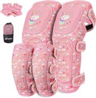 🛹 premium kids' protective gear set: soft youth toddler knee pads, elbow pads, gloves - ideal for roller skating and skateboarding logo