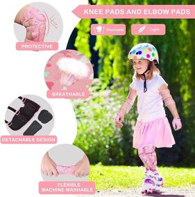 img 1 attached to 🛹 Premium Kids' Protective Gear Set: Soft Youth Toddler Knee Pads, Elbow Pads, Gloves - Ideal for Roller Skating and Skateboarding