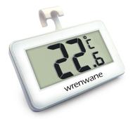 wrenwane white digital refrigerator freezer room thermometer - simplified operation, no-frills logo