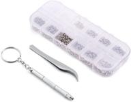 🔧 yosoo eyeglass repair kit: 1100pcs stainless steel screws & tools for optical repair - includes tweezer & micro screwdriver logo