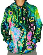 💯 colorful graphic 100% polyester hoodie sweatshirt for men and women by electro threads logo