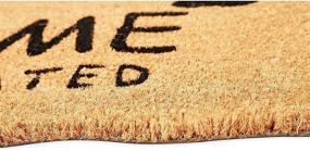 img 2 attached to Premium Cats Welcome People Tolerated Welcome Mat - Natural Coir Doormat (30 x 17 in)