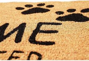 img 1 attached to Premium Cats Welcome People Tolerated Welcome Mat - Natural Coir Doormat (30 x 17 in)