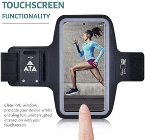 img 2 attached to Premium Non-Slip Sweatproof Samsung Galaxy S21+/S20+/S10+/S9+/S8+ Running Armband - Secure Sports Phone Holder with Key/Headphone Slots | Fits Phones up to 6.7” | Ideal for Jogging, Gym