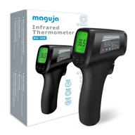 maguja touchless digital infrared forehead thermometer for adults, kids, and baby with 3 in 1 digital lcd display for forehead, body - featuring fever alarm and memory function logo