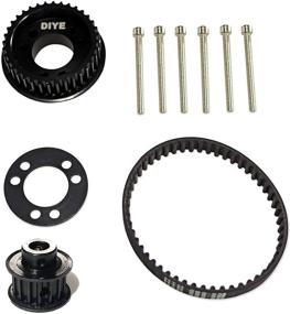 img 4 attached to 🔧 DIY 36 Teeth Drive Pulley Kit with Flywheel Parts, 12mm Belt, Motor Gear, Bolts, Retainer for Electric Skateboard Wheels (83mm, 90mm, 97mm, and 100mm)