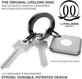 img 3 attached to LIFELONG RING 300 Series: Circle Carabiner 🔑 Keychain Clip & Matching Flat-Style Key Rings Set