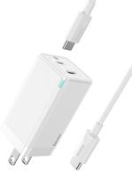 ⚡️ baseus 45w pd fast charging wall charger [gan tech]: 2 port pd 3.0 power adapter for samsung s20, note 10, iphone 12, and more! logo