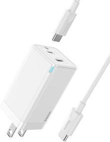 img 4 attached to ⚡️ Baseus 45W PD Fast Charging Wall Charger [GaN Tech]: 2 Port PD 3.0 Power Adapter for Samsung S20, Note 10, iPhone 12, and More!