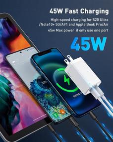 img 3 attached to ⚡️ Baseus 45W PD Fast Charging Wall Charger [GaN Tech]: 2 Port PD 3.0 Power Adapter for Samsung S20, Note 10, iPhone 12, and More!