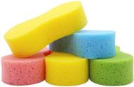 🧽 temede large all purpose car wash sponge kit - thick foam scrubber for cleaning dishes, tiles, bikes, boats - easy grip sponge for kitchen, bathroom, household cleaning (5pcs) logo