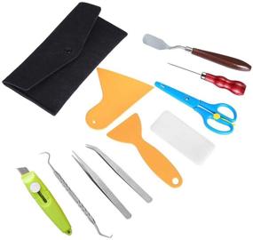 img 3 attached to 🔪 AIVS 11-Piece Craft Weeding Set for Vinyl, Silhouettes, Cameos, Lettering - Craft Vinyl Tools for Weeding